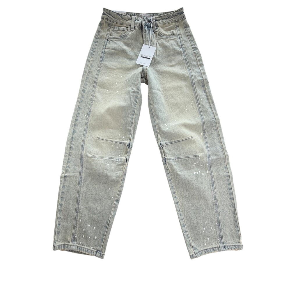 Flying Monkey Brady Barrel Jeans Womens 26 Blue Relaxed High Rise Painter 28x28